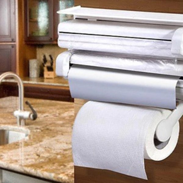 Triple-Paper-Dispenser-Cling-Film-Wrap-Aluminum-Foil-Kitchen-Rolls